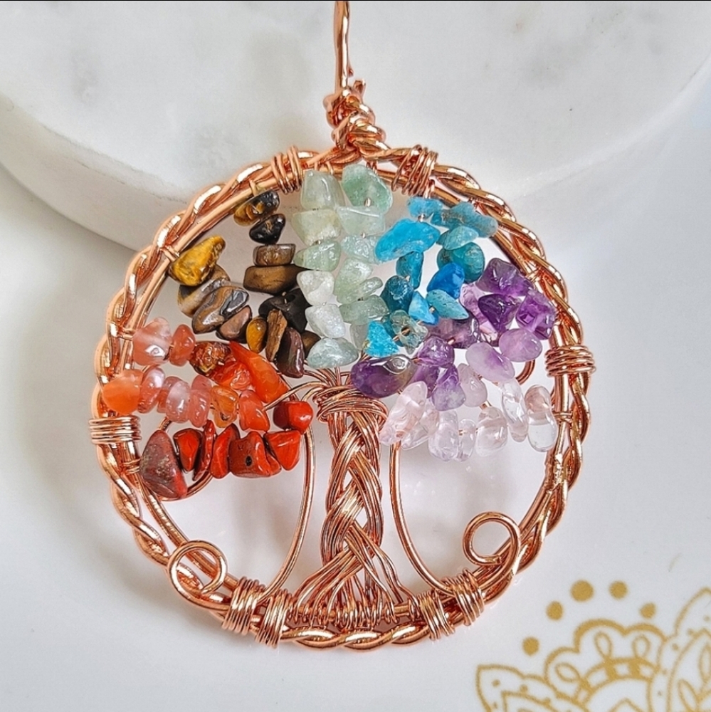 Rose gold Tree of Life Pendant NWT